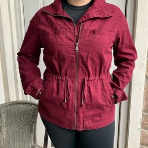 Old Navy Maroon Utility Coat